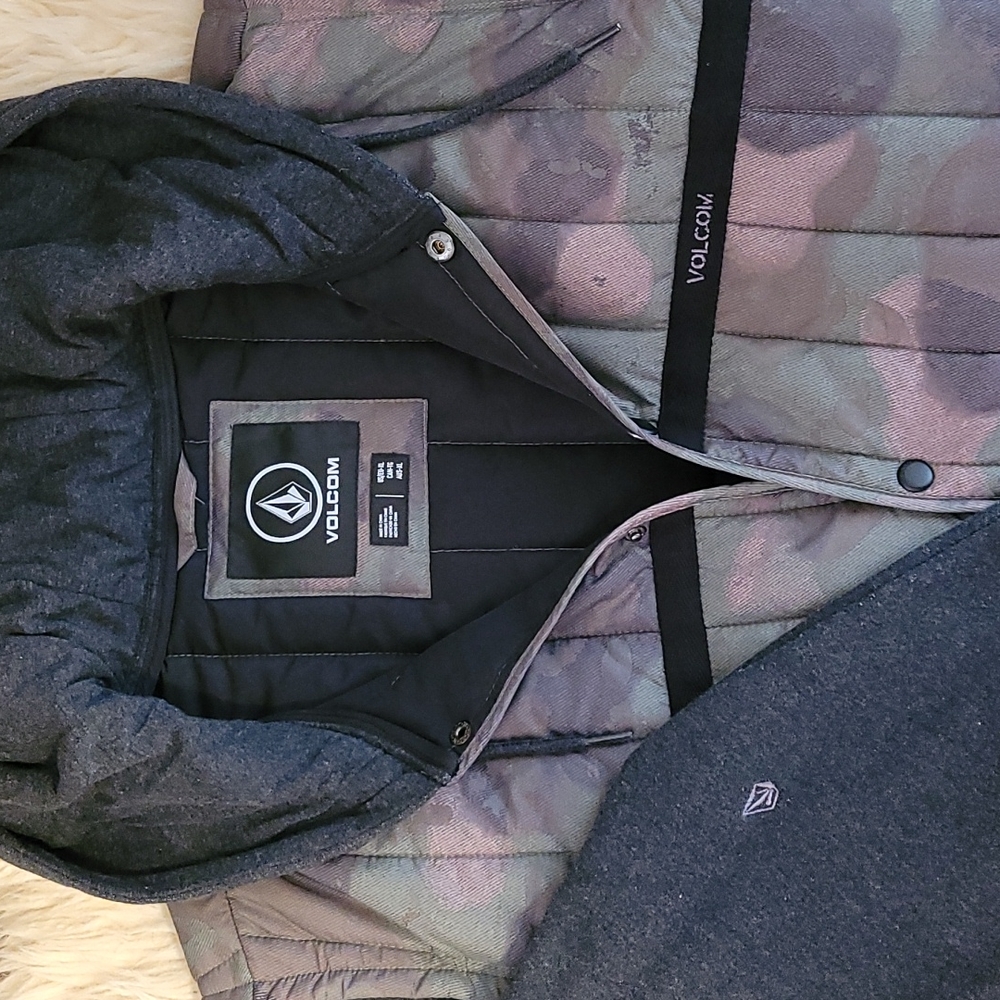 Volcom September Jacket - hooded sweatshirt/quilted vest - Men’s size XL